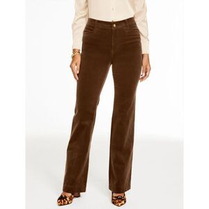 Talbots Women Walnut Brown "Heritage Cotton Corduroy Straight Leg Pants size 16
